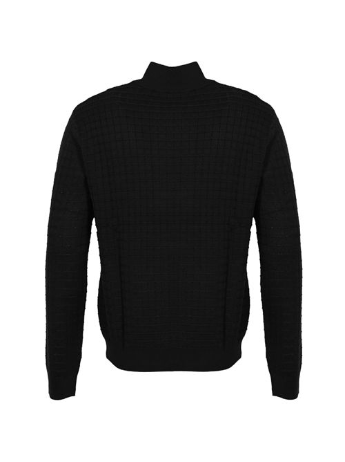 Cardigan in misto lana e lyocell con zip GIORGIO ARMANI | EM003503 AF14113UB109
